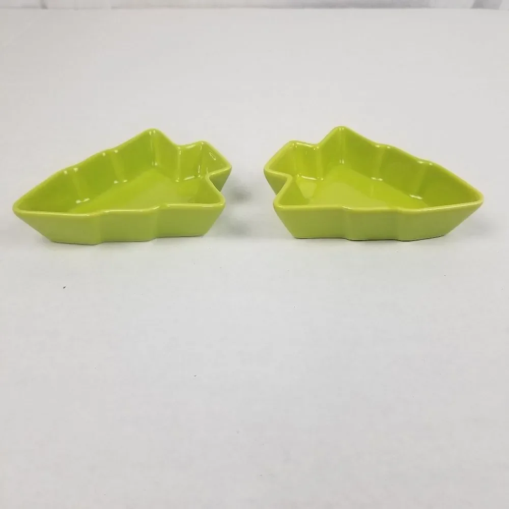 Celebrate‎ It Mini Green Christmas Tree Candy/Nut Dish Set